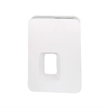 Ceramic Joe Rectangular Hollow Vase Handmade Decorative Vase for Modern Living Room (White-A)