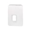 Ceramic Joe Rectangular Hollow Vase Handmade Decorative Vase for Modern Living Room (White-A) view 1