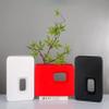 Ceramic Joe Rectangular Hollow Vase Handmade Decorative Vase for Modern Living Room (White-A) view 4