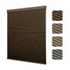 Boolegon Cordless Linen Pattern Cellular Shades Blackout Honeycomb Shades for Windows Pull Down Honeycomb Privacy Blinds for Bedroom Office Thermal Insulated, Blackout Brown, 38.5" W x 72" H view 1