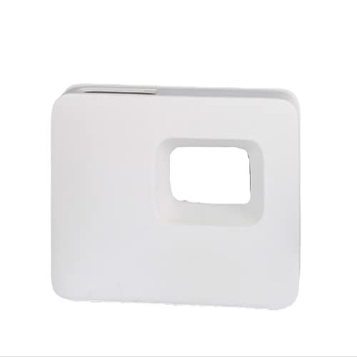 Ceramic Joe Rectangular Hollow Vase Handmade Decorative Vase for Modern Living Room (White-B)