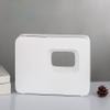 Ceramic Joe Rectangular Hollow Vase Handmade Decorative Vase for Modern Living Room (White-B) view 2