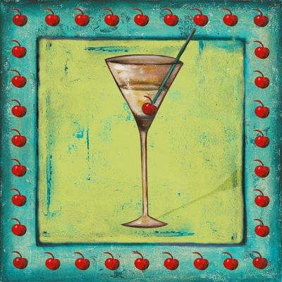 ArtExpert Cherry Coctelito by Patricia Pinto - 16x16 Art Print Poster