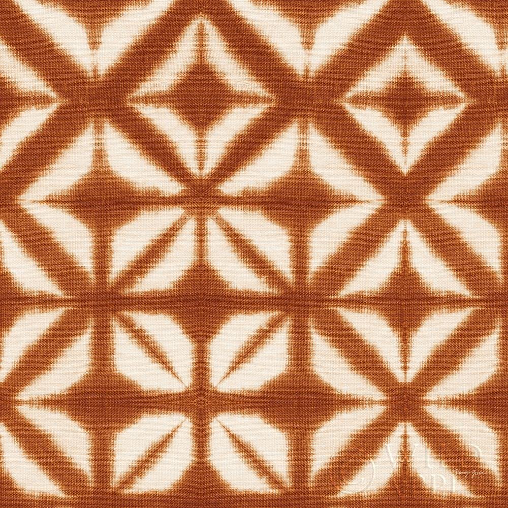 ArtExpert Shibori Square Xii Orange by Nancy Green - 16x16 Art Print Poster
