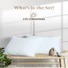 1000 TC Light Blue Standard Pillowcases Set of 2 100% Egyptian Cotton Pillow Cases with Long Staple Cotton & Sateen Weave, Silky Soft Hotel - Like Bed Pillow Covers for Comfy Sleeping, Snug Fit view 2