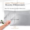 1000 TC Light Gray Standard Pillowcases Set of 2 100% Egyptian Cotton Pillow Cases with Long Staple Cotton & Sateen Weave, Silky Soft Hotel - Like Bed Pillow Covers for Comfy Sleeping, Snug Fit view 3