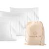 1000 TC White King Pillowcases Set of 4 100% Egyptian Cotton Pillow Cases with Long Staple Cotton & Sateen Weave, Silky Soft Hotel - Like Bed Pillow Covers for Comfy Sleeping, Snug Fit view 1