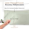 1000 TC Sage Standard Pillowcases Set of 2 100% Egyptian Cotton Pillow Cases with Long Staple Cotton & Sateen Weave, Silky Soft Hotel - Like Bed Pillow Covers for Comfy Sleeping, Snug Fit view 3