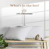 1000 TC Light Gray King Pillowcases Set of 2 100% Egyptian Cotton Pillow Cases with Long Staple Cotton & Sateen Weave, Silky Soft Hotel - Like Bed Pillow Covers for Comfy Sleeping, Snug Fit view 2