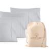 1000 TC Light Gray King Pillowcases Set of 4 100% Egyptian Cotton Pillow Cases with Long Staple Cotton & Sateen Weave, Silky Soft Hotel - Like Bed Pillow Covers for Comfy Sleeping, Snug Fit view 1