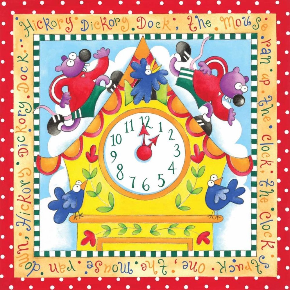 ArtExpert Hickory Dickory Dock by P.S. Art Studios - 16x16 Art Print Poster