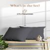 1000 TC Dark Gray King Pillowcases Set of 2 100% Egyptian Cotton Pillow Cases with Long Staple Cotton & Sateen Weave, Silky Soft Hotel - Like Bed Pillow Covers for Comfy Sleeping, Snug Fit view 2