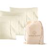 1000 TC Ivory Standard Pillowcases Set of 4 100% Egyptian Cotton Pillow Cases with Long Staple Cotton & Sateen Weave, Silky Soft Hotel - Like Bed Pillow Covers for Comfy Sleeping, Snug Fit view 1