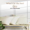 1000 TC Ivory Standard Pillowcases Set of 4 100% Egyptian Cotton Pillow Cases with Long Staple Cotton & Sateen Weave, Silky Soft Hotel - Like Bed Pillow Covers for Comfy Sleeping, Snug Fit view 2