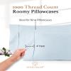 1000 TC Light Blue King Pillowcases Set of 2 100% Egyptian Cotton Pillow Cases with Long Staple Cotton & Sateen Weave, Silky Soft Hotel - Like Bed Pillow Covers for Comfy Sleeping, Snug Fit view 3