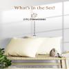 1000 TC Ivory Standard Pillowcases Set of 2 100% Egyptian Cotton Pillow Cases with Long Staple Cotton & Sateen Weave, Silky Soft Hotel - Like Bed Pillow Covers for Comfy Sleeping, Snug Fit view 2