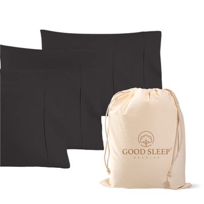 1000 TC Dark Gray King Pillowcases Set of 4 100% Egyptian Cotton Pillow Cases with Long Staple Cotton & Sateen Weave, Silky Soft Hotel - Like Bed Pillow Covers for Comfy Sleeping, Snug Fit