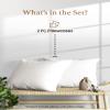 1000 TC White King Pillowcases Set of 2 100% Egyptian Cotton Pillow Cases with Long Staple Cotton & Sateen Weave, Silky Soft Hotel - Like Bed Pillow Covers for Comfy Sleeping, Snug Fit view 2