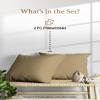 1000 TC Taupe Standard Pillowcases Set of 2 100% Egyptian Cotton Pillow Cases with Long Staple Cotton & Sateen Weave, Silky Soft Hotel - Like Bed Pillow Covers for Comfy Sleeping, Snug Fit view 2