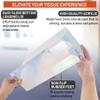 Acrylic Tissue Box Holder, Clear Dispenser for Facial Tissues, Napkins, and Dryer Sheets. Perfect for Bathrooms, Desks, Countertops, Vanities, Bedrooms, and Nightstands (Rectangle, Iridescent) view 3