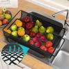 4-Tier Rolling Utility Cart, Storage Cart with 4 Hooks and 4 Removable Wire Basket, Kitchen Cart with Wheels, Metal Storage Cart Organizer for Kitchen, Living Room, Bathroom, Shelving Unit with Whee view 2