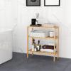 3-Tier Bamboo Bathroom Shelf - Bathroom Storage Shelf Plant Stand Plant Rack Narrow for Kitchen Living Room Balcony view 2