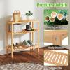 3-Tier Bamboo Bathroom Shelf - Bathroom Storage Shelf Plant Stand Plant Rack Narrow for Kitchen Living Room Balcony view 3