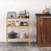 3-Tier Bamboo Bathroom Shelf - Bathroom Storage Shelf Plant Stand Plant Rack Narrow for Kitchen Living Room Balcony view 4