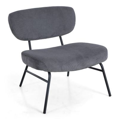 ALPHA HOME Side Chair Living Room Chairs Velvet Dining Chairs Armless Chair Light Luxury Accent Chair with Upholstered Leisure Lounge Chair Modern Industrial Minimalist SingleGrey.