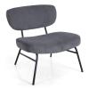 ALPHA HOME Side Chair Living Room Chairs Velvet Dining Chairs Armless Chair Light Luxury Accent Chair with Upholstered Leisure Lounge Chair Modern Industrial Minimalist SingleGrey. view 1