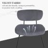 ALPHA HOME Side Chair Living Room Chairs Velvet Dining Chairs Armless Chair Light Luxury Accent Chair with Upholstered Leisure Lounge Chair Modern Industrial Minimalist SingleGrey. view 4