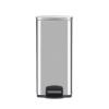30L/8 Gallon Medium Garbage Can Duty Hands-Free Stainless Steel Trash Can, Commercial/Kitchen Step Waste Bin with Inner Plastic Bucket Rectangle Silver view 1