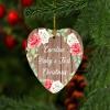Designsify Christmas Tree Decoration, Caroline Baby's First Christmas, Heart Ornament B, Gifts for Birthday Anniversary Valentines Mom Mothers Fathers Day Party, to Men Women Him Her Friend Mom view 3