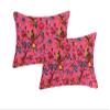 Sophia-Art Twin/King Bed Bohemian Bird Queen Bedspread Handcrafted Handmade Quilt Kantha Bird Print Cover Unique Blanket Bedding Quilt (Pink, California King 108"x108" with Sham Cover) view 3