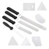 10pcs Stainless Steel Pastry Tool Set Icing Smoother Cake Spatula for Baking Cream Spreader Butter Scraper Textured Patterns Easy to Clean for Cakes and Desserts view 1