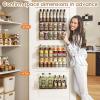 JKsmart 6-Tier Spice Rack Organizer with Door Hook, Wall Mounted & Over the Door Spice Racks for Kitchen Pantry Door Cabinet, Two Size, Large Capacity, Black view 3