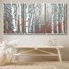 SIGNLEADER Canvas Print Wall Art Set White Trees Among Red Leaves Botanical Wilderness Illustrations Modern Art Contemporary Landscape Multicolor Ultra for Living Room, Bedroom, Office - 24"x36" x 3 view 3