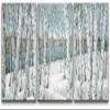 SIGNLEADER Canvas Print Wall Art Set Snow Filled Forest and Trees Botanical Wilderness Illustrations Modern Art Contemporary Landscape Multicolor Ultra for Living Room, Bedroom, Office - 24"x36" x 3 view 1