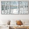 SIGNLEADER Canvas Print Wall Art Set Snow Filled Forest and Trees Botanical Wilderness Illustrations Modern Art Contemporary Landscape Multicolor Ultra for Living Room, Bedroom, Office - 24"x36" x 3 view 2