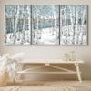 SIGNLEADER Canvas Print Wall Art Set Snow Filled Forest and Trees Botanical Wilderness Illustrations Modern Art Contemporary Landscape Multicolor Ultra for Living Room, Bedroom, Office - 24"x36" x 3 view 3