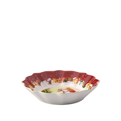 Villeroy & Boch Toy's Fantasy Christmas Pastry Bowl, Premium Porcelain, Colorful Festive Design