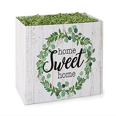 6 Pack, Farmhouse Home Sweet Home Basket Boxes, Small 6.75x4x5 for Party, Holiday & Events