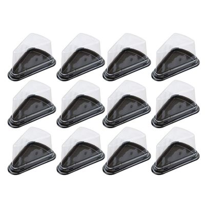 DOITOOL 100pcs Triangle Cake Box Single Cupcake Container Box Lid Quality Material Sturdy for Occasions
