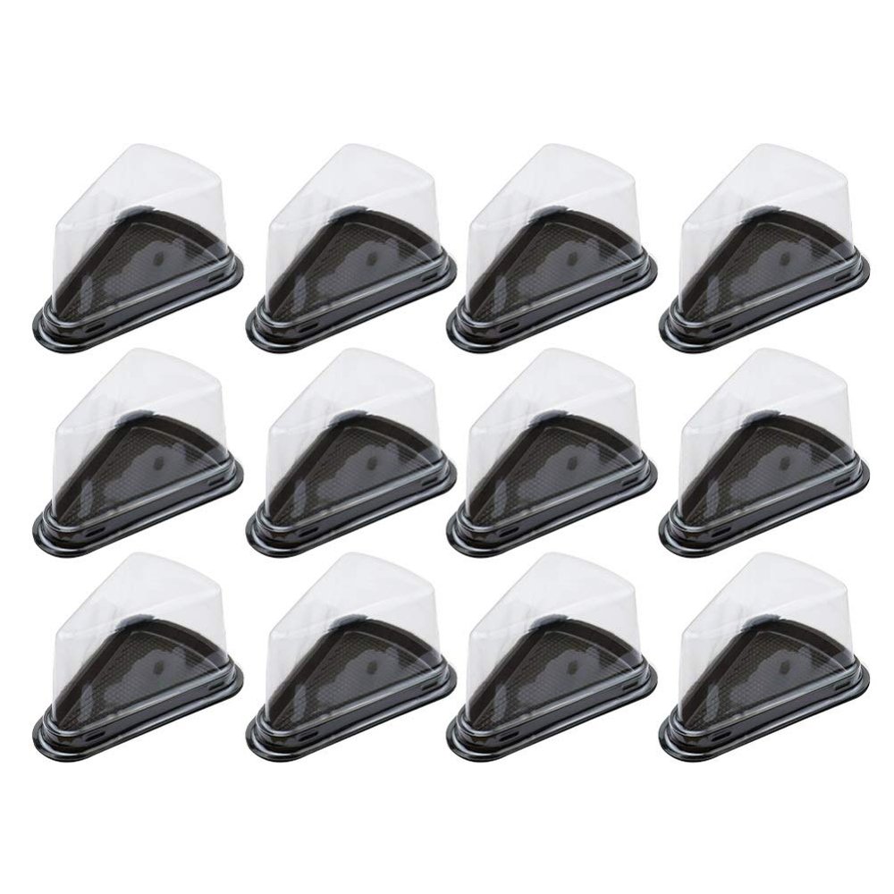 DOITOOL 100pcs Triangle Cake Box Single Cupcake Container Box Lid Quality Material Sturdy for Occasions