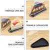 DOITOOL 100pcs Triangle Cake Box Single Cupcake Container Box Lid Quality Material Sturdy for Occasions view 3