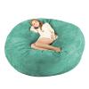 Bean Bag Chair Cover, 7ft Giant Fur Bean Bag Cover No Filler Lounger Bean Bag Storage Chair Bean Bag Sofa Chair Soft Fur Portable Living Room Lazy Sofa Bed Cover (Color : Green) view 1
