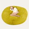 Bean Bag Chair Cover, 7ft Giant Fur Bean Bag Cover No Filler Lounger Bean Bag Storage Chair Bean Bag Sofa Chair Soft Fur Portable Living Room Lazy Sofa Bed Cover (Color : Yellow) view 1