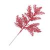 DUDNJC 10Pcs Artificial Christmas Glitter Fern Leaf, Red Simulated Tree Branch Spray Ornament, DIY Xmas Wreath Wedding Indoor Outdoor Decorations Pendant, 21x11cm, (200822HS06-4-0010-9383-1901101731) view 1