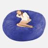 Bean Bag Chair Cover, 7ft Giant Fur Bean Bag Cover No Filler Lounger Bean Bag Storage Chair Bean Bag Sofa Chair Soft Fur Portable Living Room Lazy Sofa Bed Cover (Color : Blue) view 1