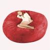 Bean Bag Chair Cover, 7ft Giant Fur Bean Bag Cover No Filler Lounger Bean Bag Storage Chair Bean Bag Sofa Chair Soft Fur Portable Living Room Lazy Sofa Bed Cover (Color : Red) view 1